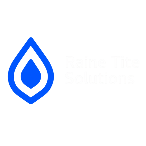 Blue stylized water droplet logo with nested curved shapes